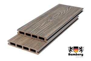 Террасная доска Bamberg Square 3D Natural, Lebanese Cedar — Black Deck