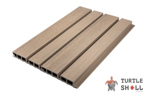 Реечная панель ДПК Turtle Shell Double Lines, Canadian Maple