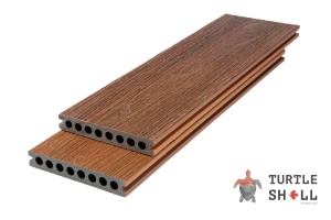 Террасная доска из ДПК Turtle Shell, Round, Australian Palisander, Co-Extrusion (Dual)