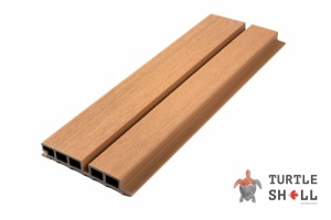 Реечная панель ДПК Turtle Shell Double Lines, Siberian Pine 