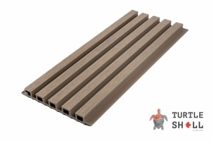 Реечная панель ДПК Narrow Lines, Canadian Maple (Канадский Клен), Коэкструзия (серая)