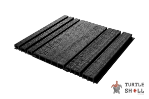 Реечная панель ДПК Turtle Shell Double Lines, Holland Burntwood (Голландское Сгоревшее дерево)