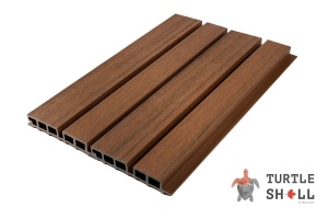 Реечная панель ДПК Turtle Shell Double Lines, Australian Palisander 