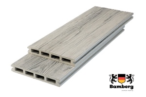 Террасная доска Bamberg SquareFossiled, Karelian Birch (Окаменелое дерево)  — Black Deck